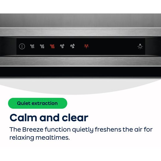 AEG DKB6971HM 90cm Chimney Cooker Hood - Stainless Steel - AO Annotation - Breeze function
